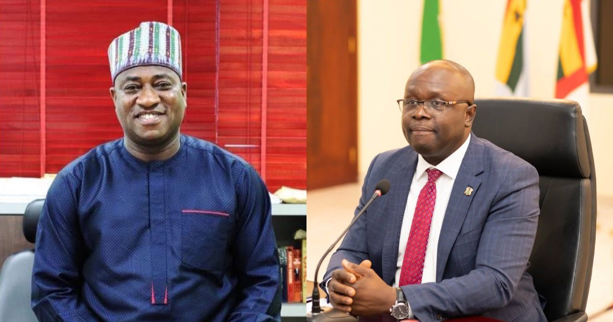 Le ministre de la Defense Edward Omane Boamah et celui de lEnvironnement Ibrahim Murtala Muhammed