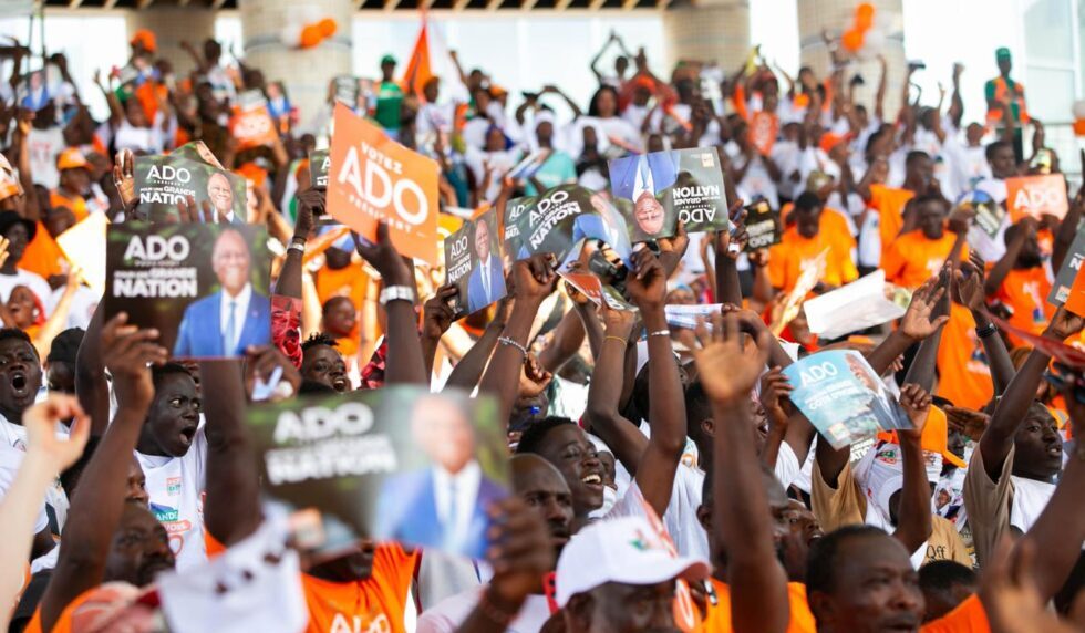 résidentielle 2025, Côte d’Ivoire, Alassane Ouattara, RHDP, Amadou Koné, Souleymane Diarrassouba, Campagne électorale, Transporteurs, Commerçants, Consommateurs, Motion de soutien, Développement économique, PND 2026-2030,