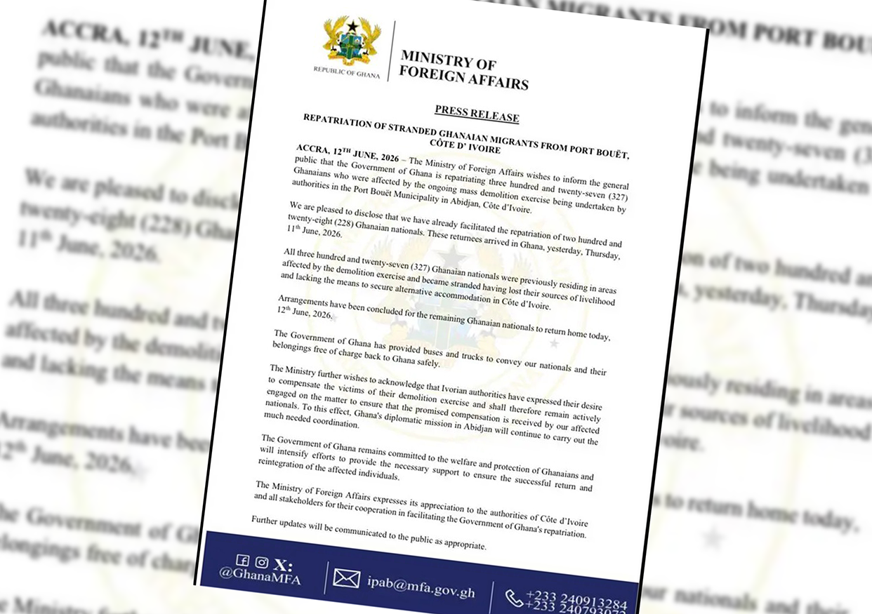 Côte d'Ivoire /Déguerpissements à Abidjan : le Ghana rapatrie 327 de ses ressortissants affectés 8 ghana deuerpis rapatriement