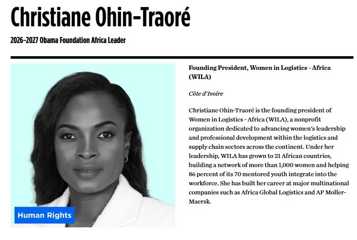 Christiane Ohin Traoré, de Women In Logistics - Africa